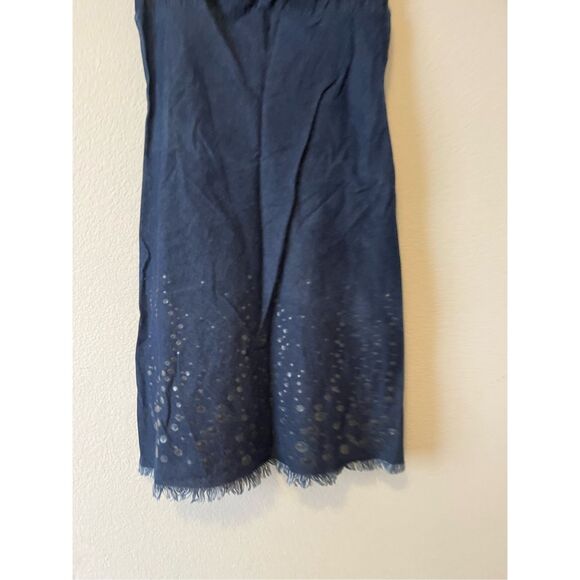 Y2k Roxy denim mini dress with raw hem details size small - Picture 2 of 6